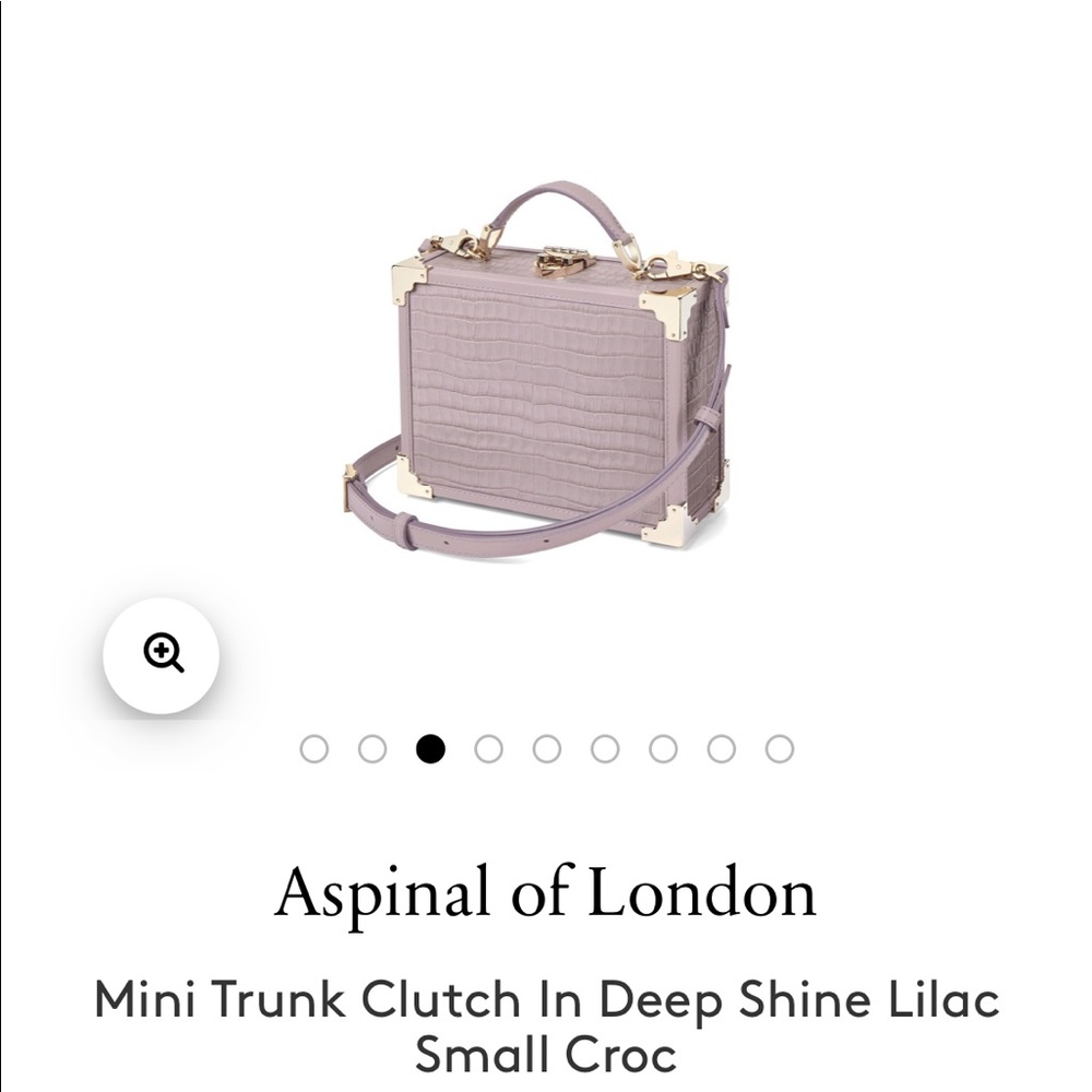 Aspinal of London - lilac croc mini trunk